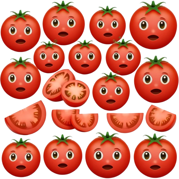 Emoji with Tomate slides eyes  emoji