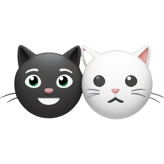 Dot and cat united together  emoji