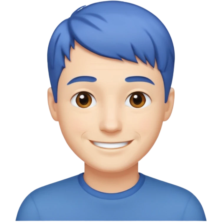 Short Blue Hair Man emoji
