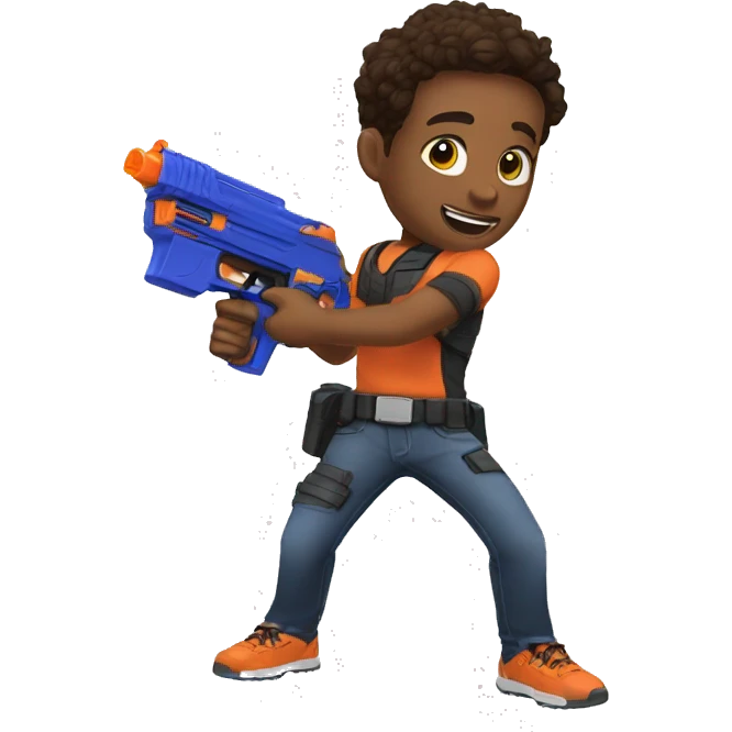 “Just 1 minute Aiden” with a nerf gun emoji