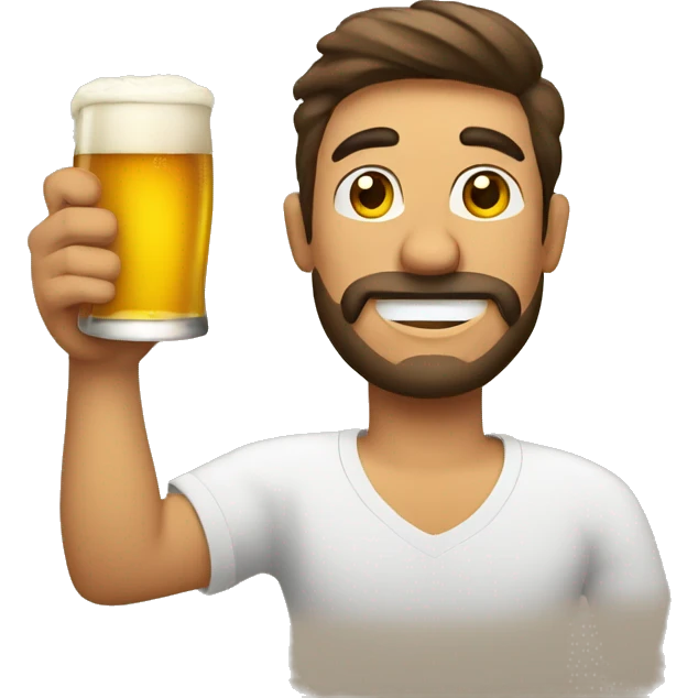 Hombre con una cerveza  emoji