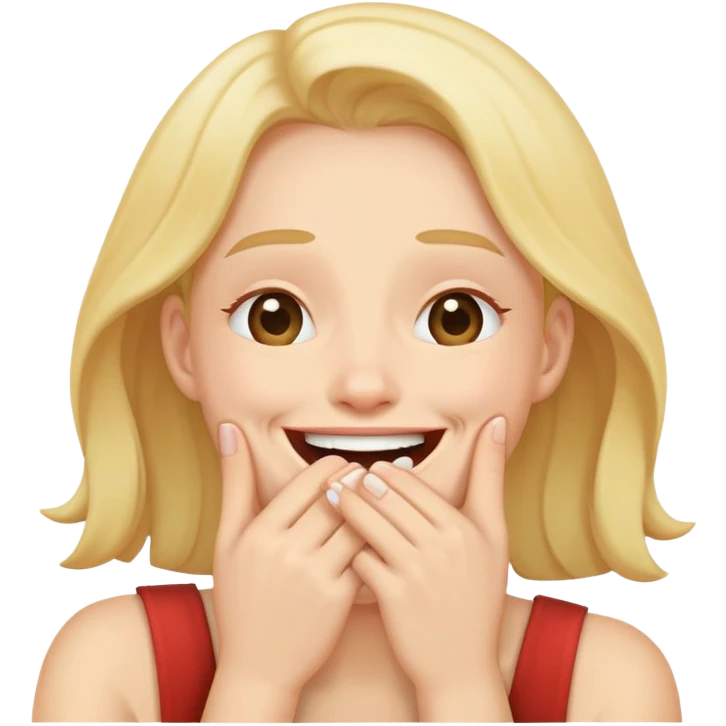 Laughing covering mouth emoji