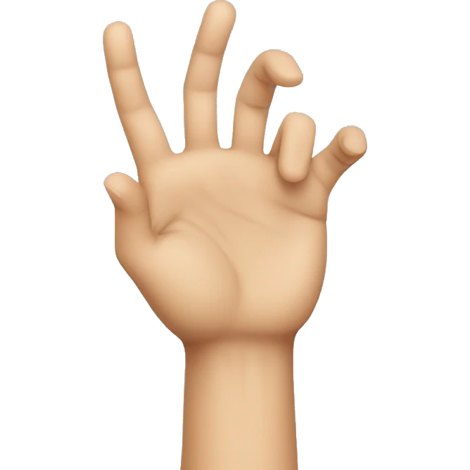 hand making a C shape emoji