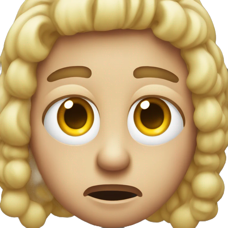 A face that looks really puzzled but also a little shocked at the same time emoji