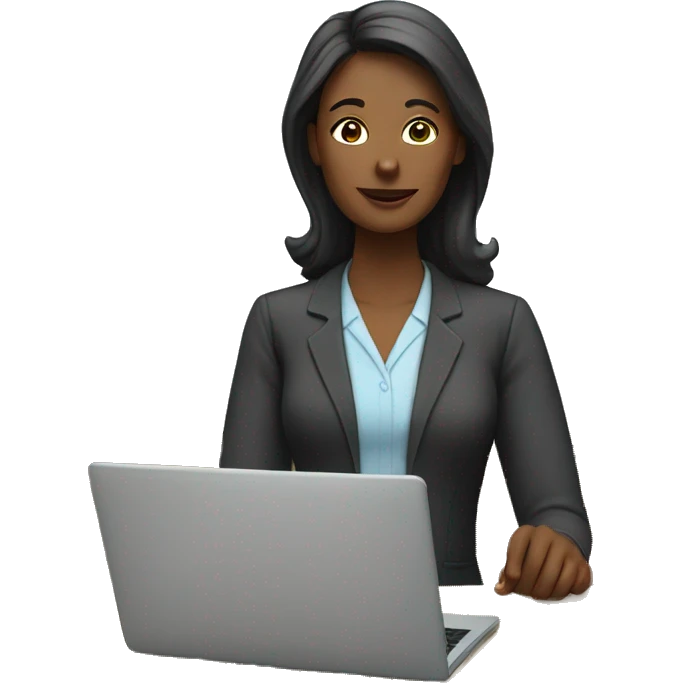A woman teacher doing online class emoji