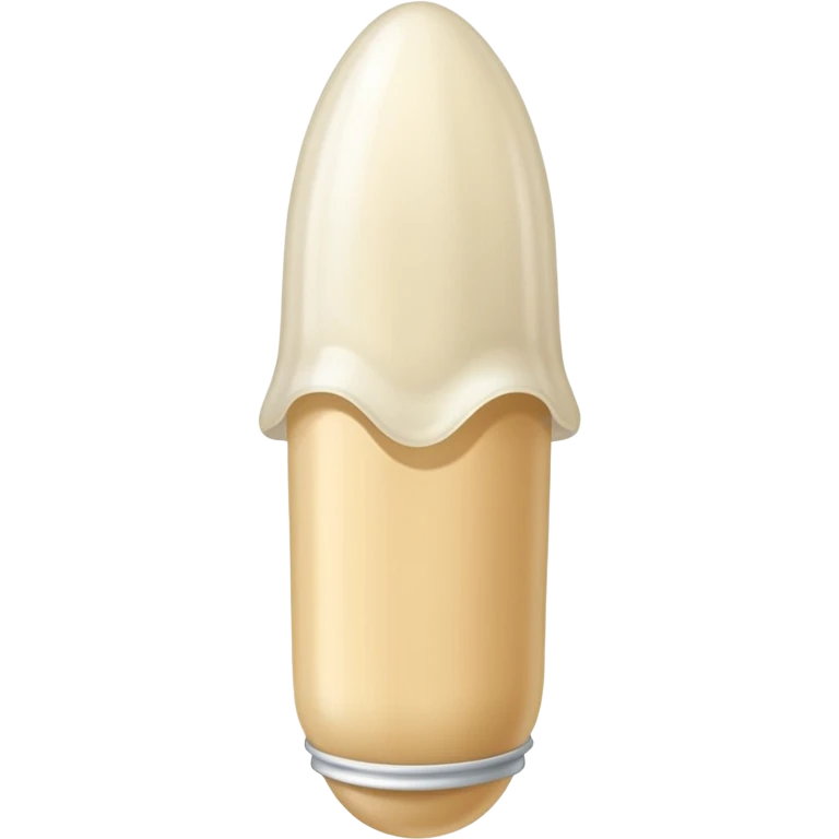 white condom on beige penis shaft, no face emoji