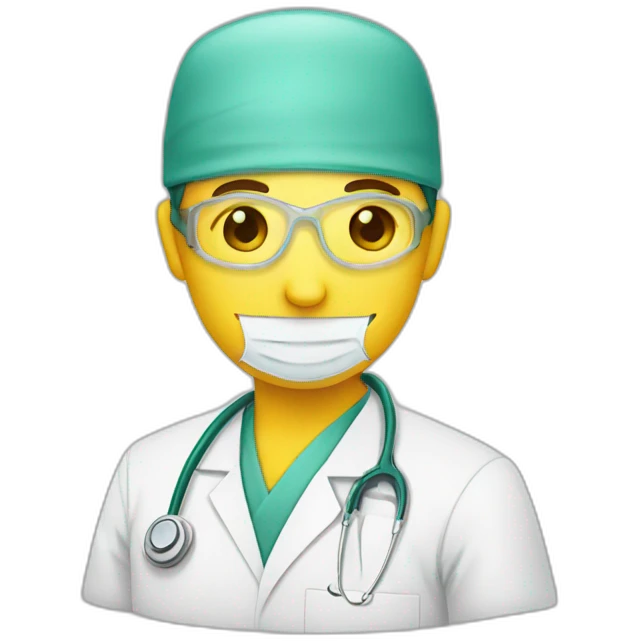 ENT surgeon yellow round emoji emoji