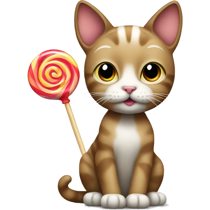 Cat with lollipop emoji