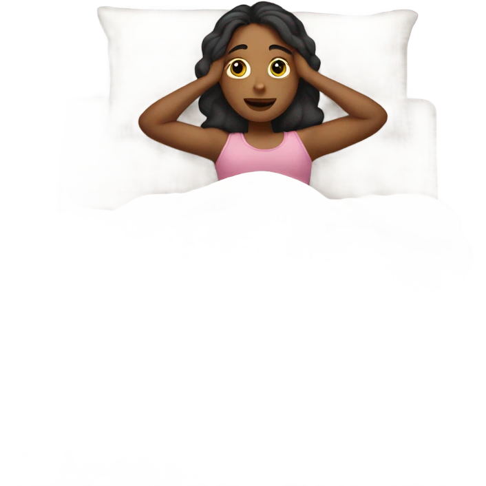 Girl in laying in bed emoji