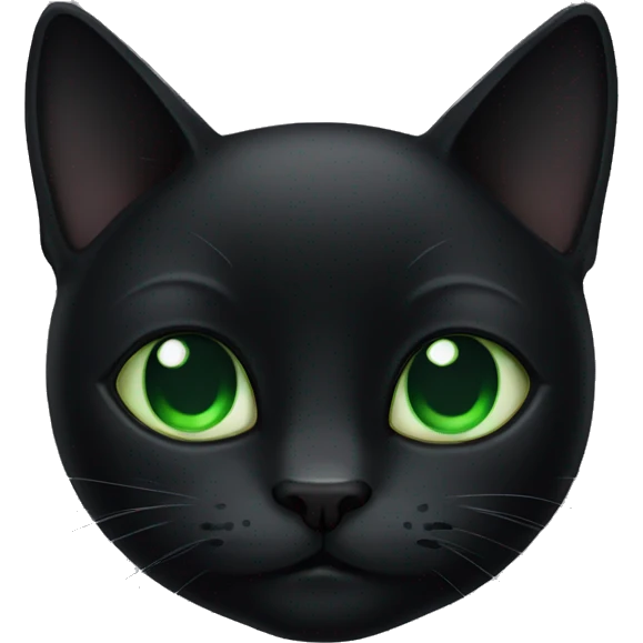 black cat with green eyes  emoji
