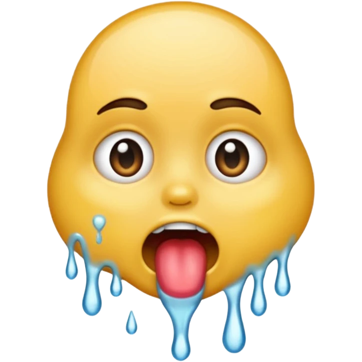 drooling saliva and spit coming out of mouth emoji