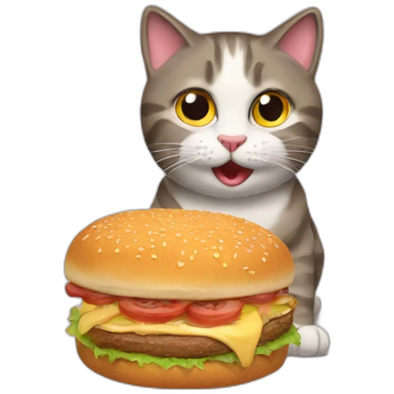 Cat eating bruger emoji