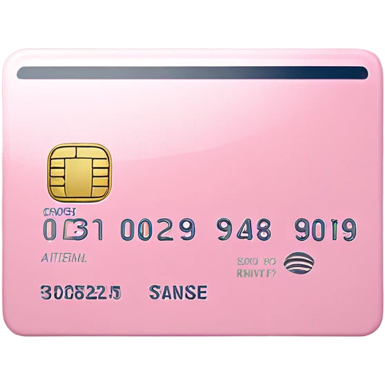 light pink "American express" credit card, glossy finish emoji