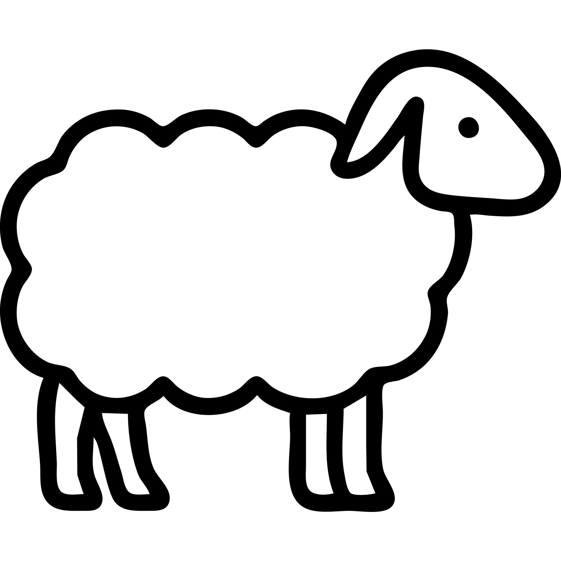 outlined sheep icon emoji