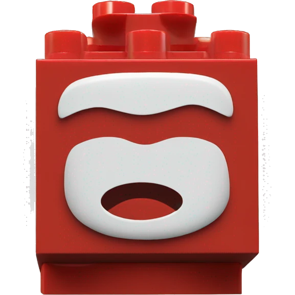Red LEGO brick emoji