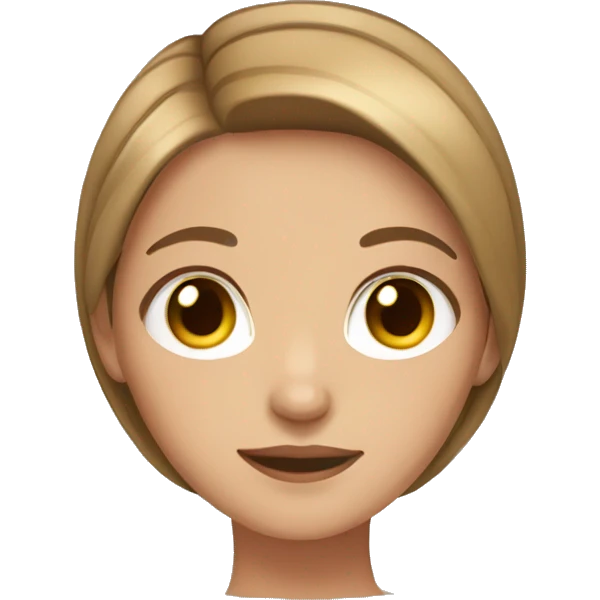 girl with light brown hair and hazel eyes emoji