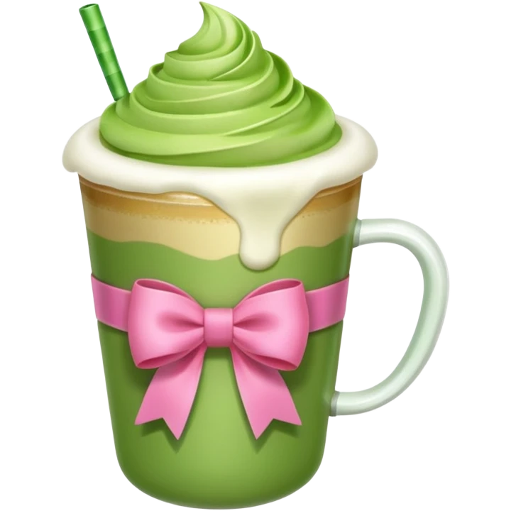 matcha with bow emoji