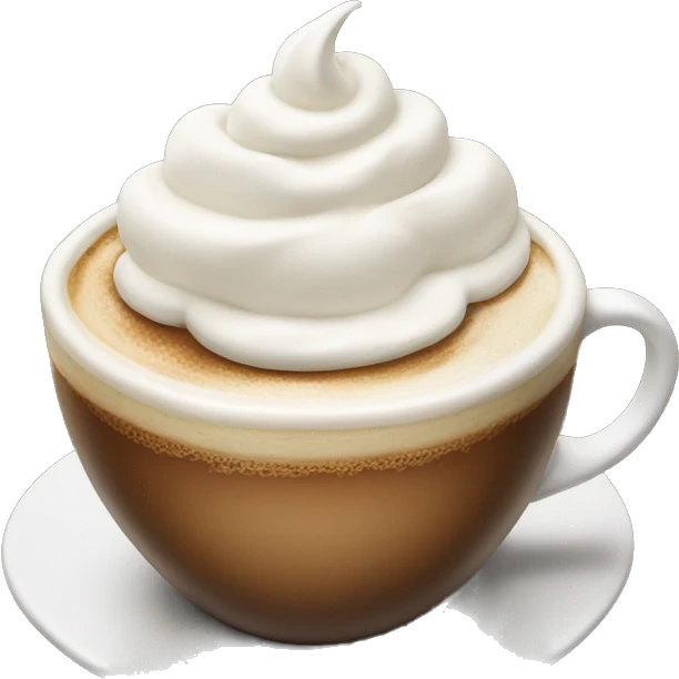 Coffee with whipped cream on top emoji