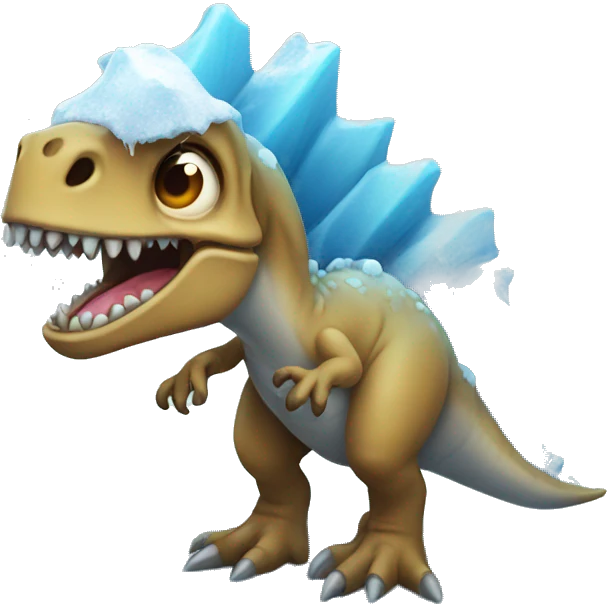 Dino freezing emoji