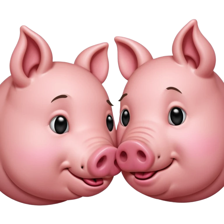 Pig kissing pig emoji