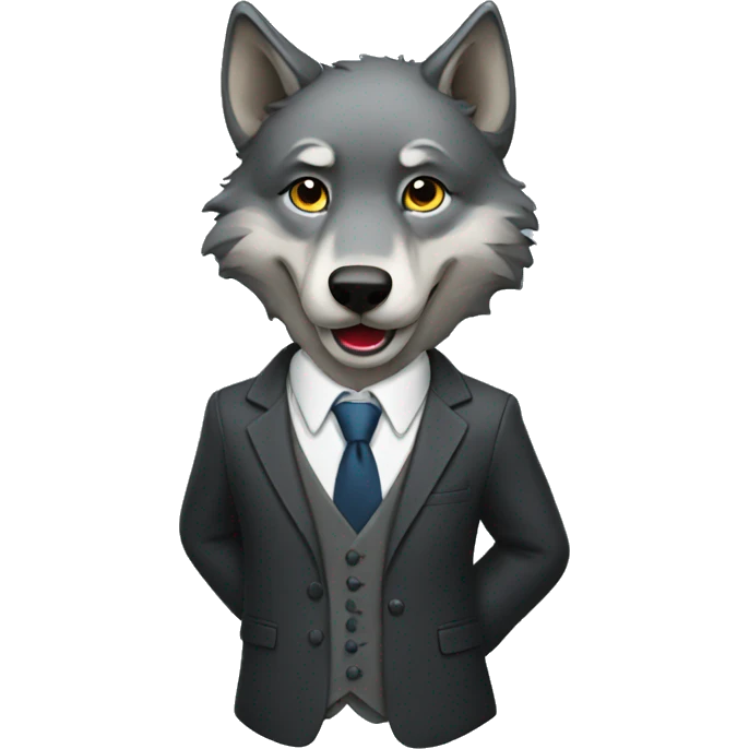 Wolf In a suit emoji