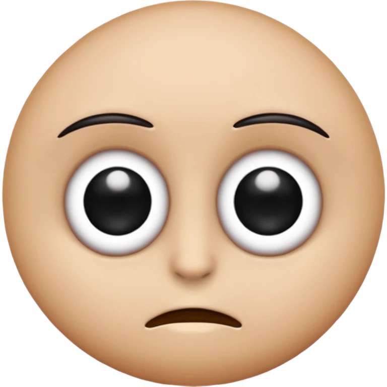 two eyes emoji, classic style, neutral expression emoji