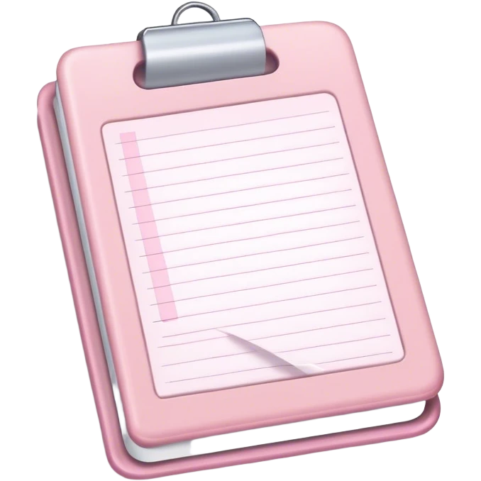 light pink notepad emoji
