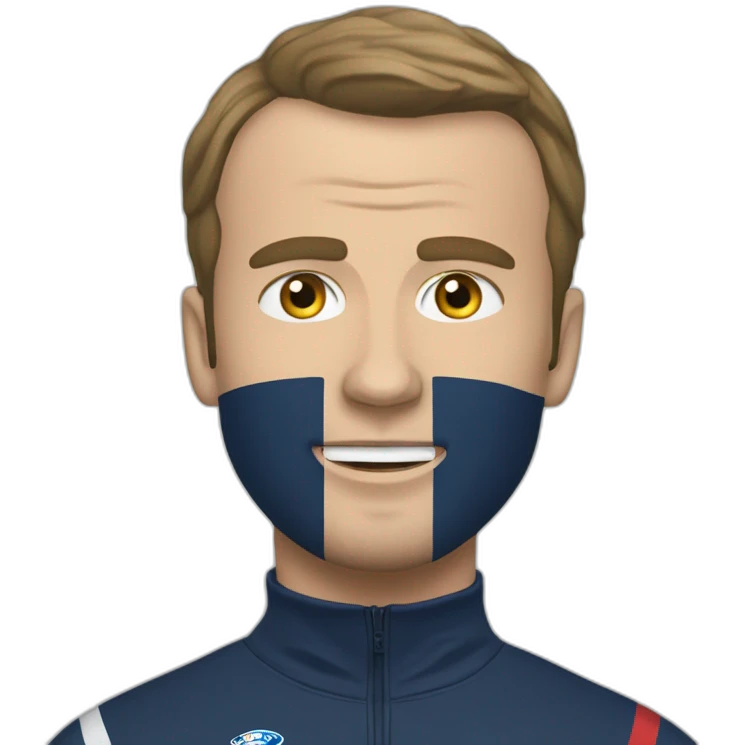 Macron qui joue au foot emoji