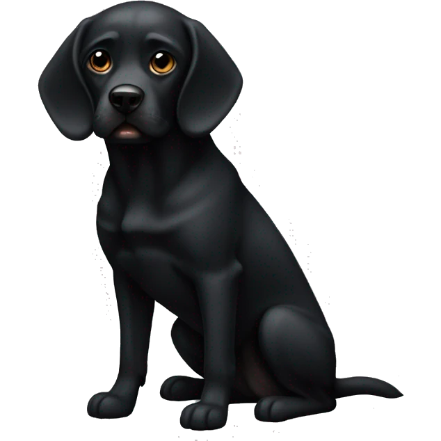 chien noir emoji