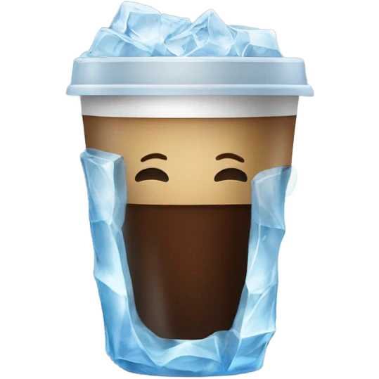 Coffee with ice emoji