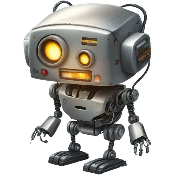 a broken robot emoji