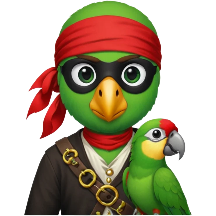 pirate and parrot emoji