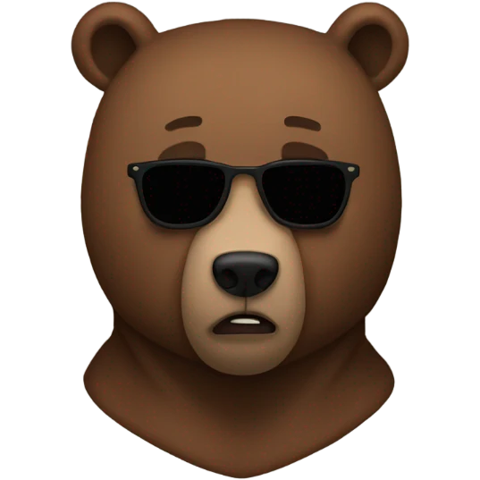 Kanye as a bear emoji