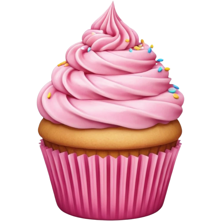 Cupcake with pink icing emoji