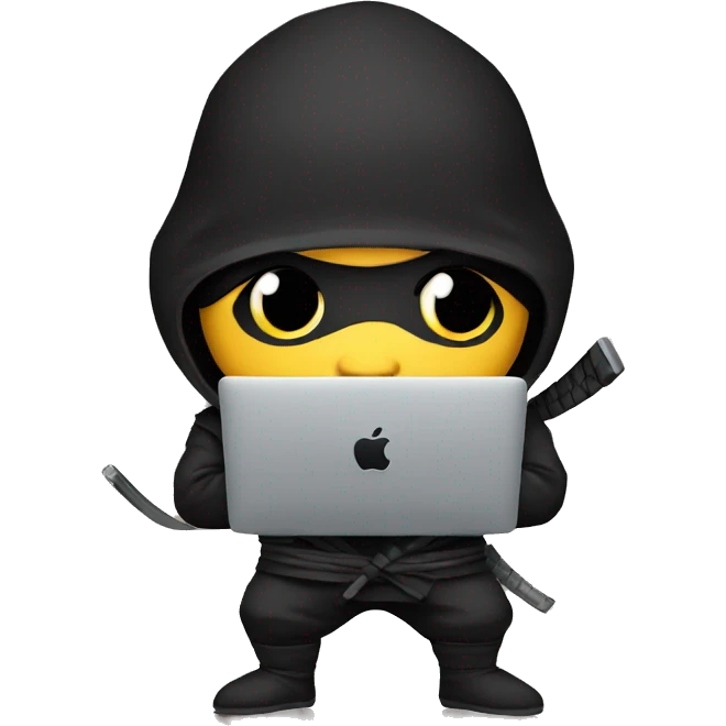 Ninja with a macbook emoji