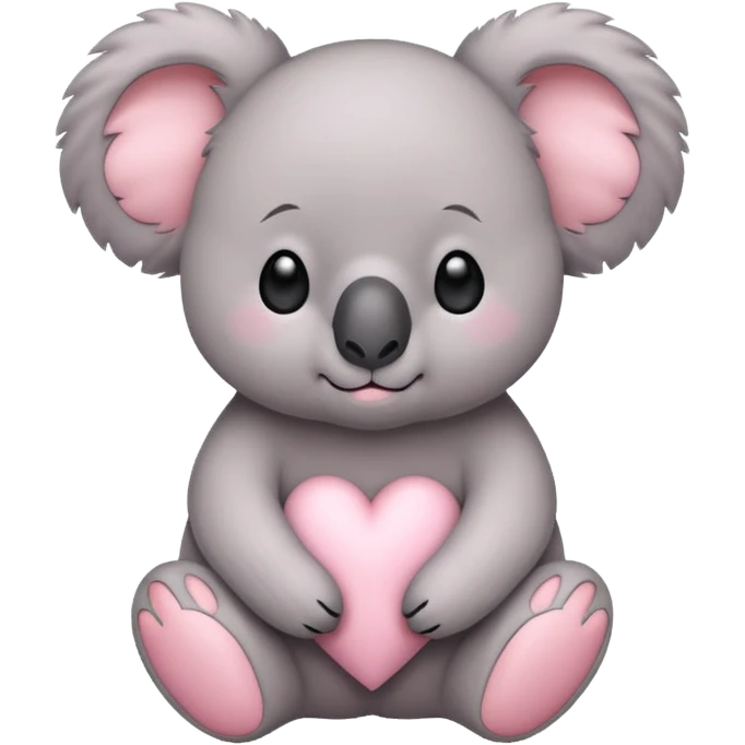 Pastel pink koala emoji