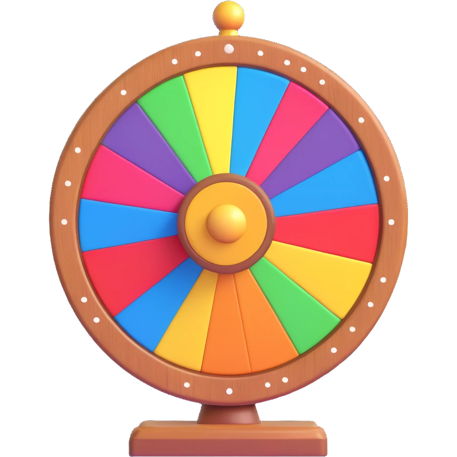 Green and White Spinning Game Wheel emoji