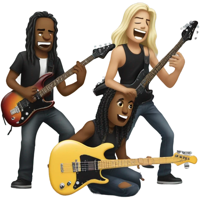 rock on with instruments  emoji