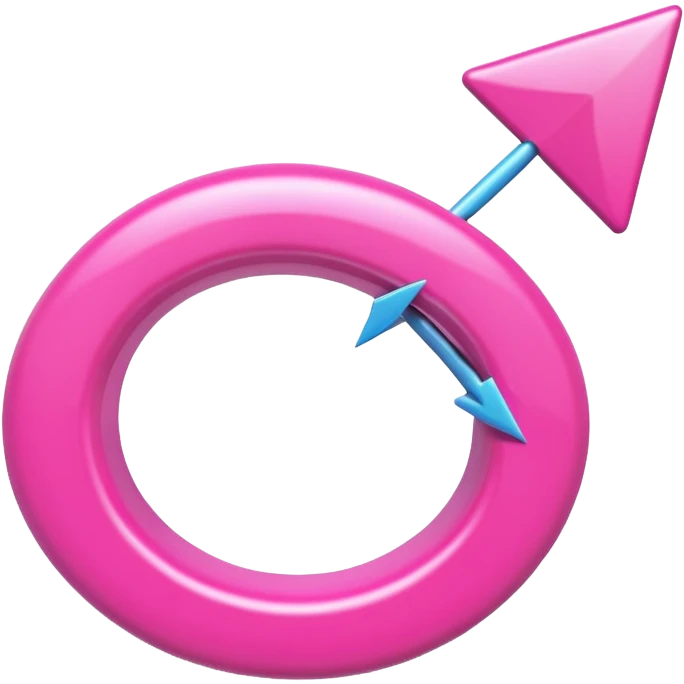 Pink curved go back arrow emoji