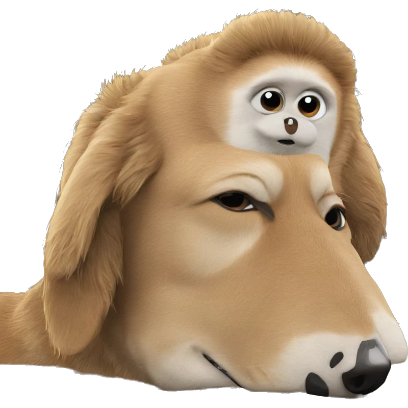 dog in nature watching viewer emoji