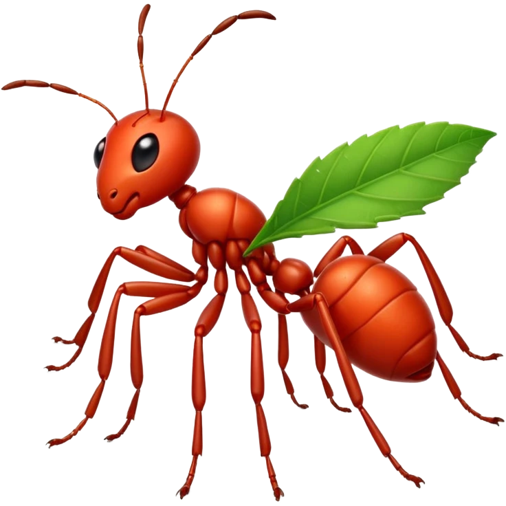 Red ant cartoon style emoji