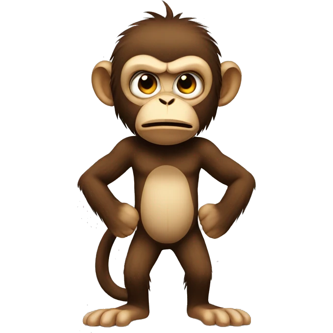 The monkey is very angry emoji