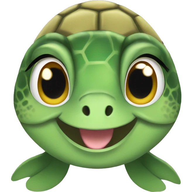 Happy sea turtle emoji
