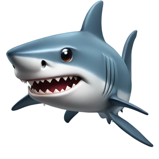Shark standing up with a fire helmet  emoji