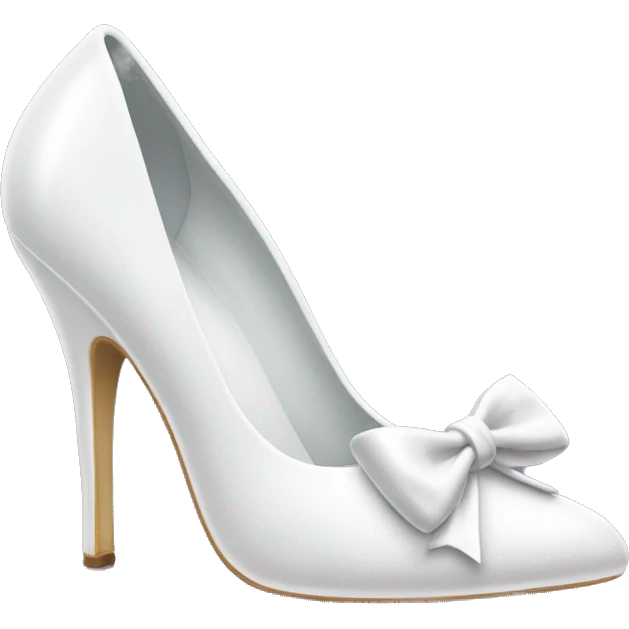 white cinderella glas pumps with bow emoji