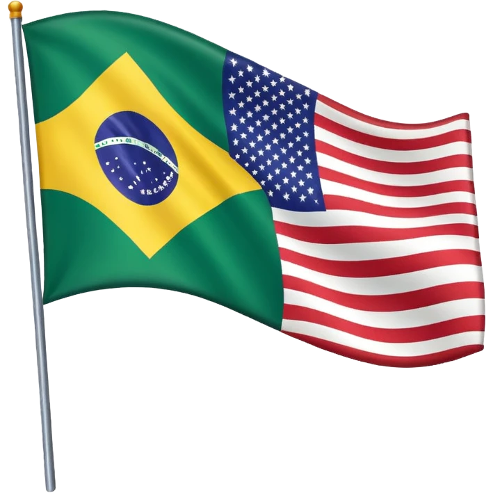 A Brazil Flag Mixed With USA Flag emoji