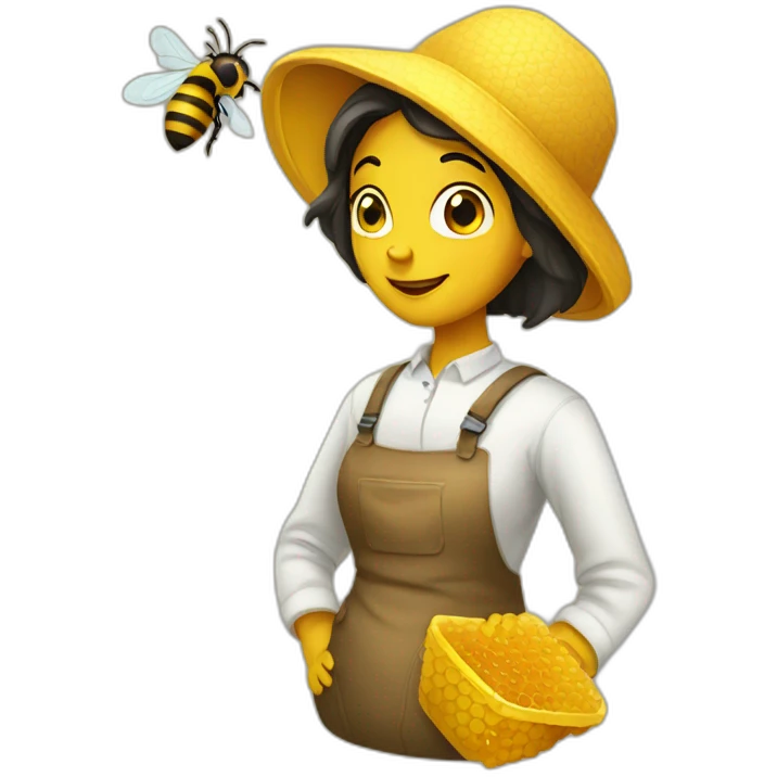 beekeeper lady honey emoji