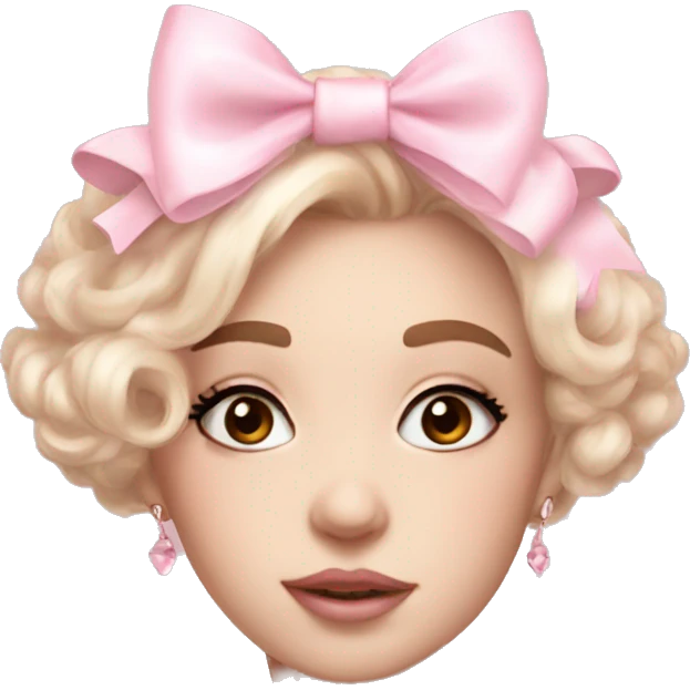 beautiful realistic coquette aesthetic light pink bow  emoji