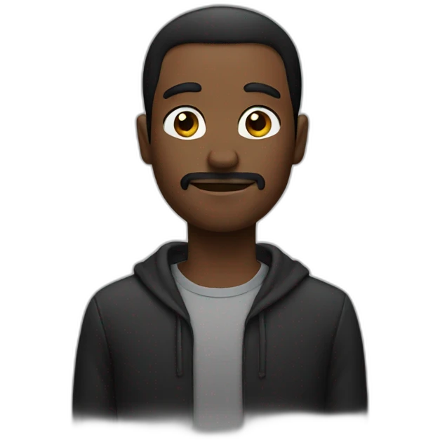a man with black heard emoji