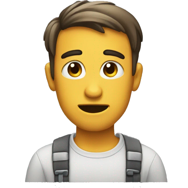 Shrugging and blushing emoji